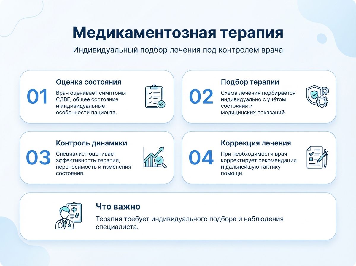 Лечение СДВГ в городе Юрга у детей и взрослыхинфографика